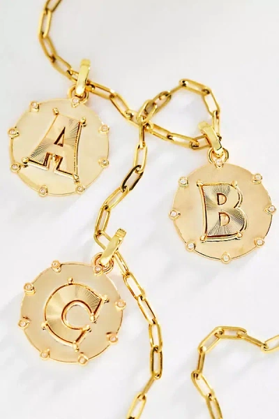 By Anthropologie Initial Charm In Gold