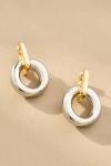 By Anthropologie Interlocked Mixed Metal Drop Earrings In Gold