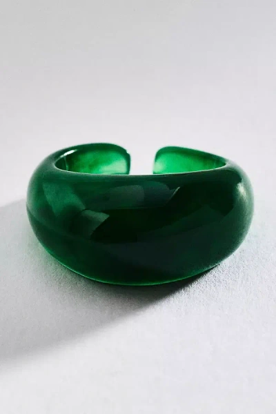 By Anthropologie Iridescent Chunky Ring In Green
