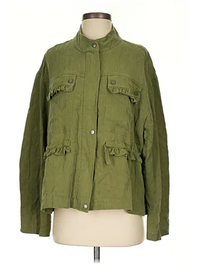Pre-owned By Anthropologie Jacket In Green