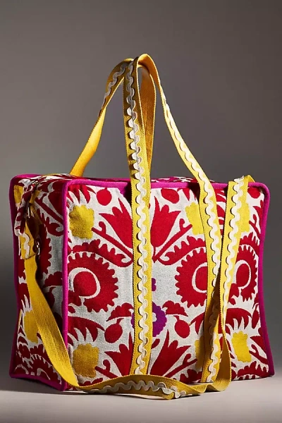 By Anthropologie Jacquard Weekender Tote