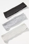 By Anthropologie Jersey Stretch Headbands, Set Of 3 In Black
