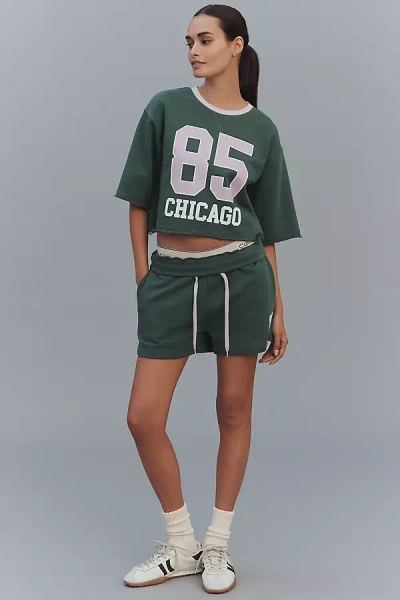 By Anthropologie Jersey Sweat Shorts In Green