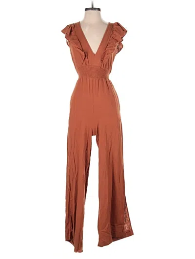Pre-owned By Anthropologie Jumpsuit In Brown