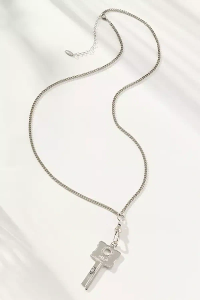 By Anthropologie Key Pendant Necklace In Silver