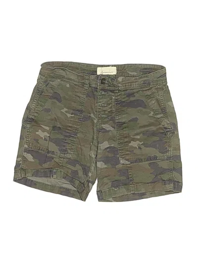 Pre-owned By Anthropologie Khaki Shorts In Green