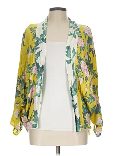 Pre-owned By Anthropologie Kimono In Yellow