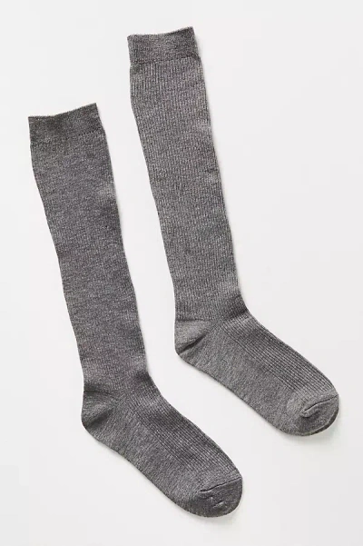 By Anthropologie Knee-high Ribbed Trouser Socks In Multicolor