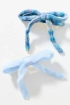 By Anthropologie Knit Bow Barrettes, Set Of 2 In Blue
