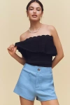 By Anthropologie Knit Ruffle Tube Top