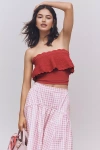 By Anthropologie Knit Ruffle Tube Top
