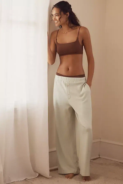 By Anthropologie Knit Waffle Boxer Pants In Green