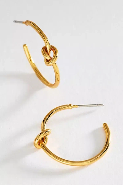 By Anthropologie Knotted Hoop Earrings In Gold
