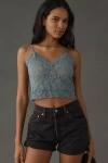 By Anthropologie Lace Cami Top In Blue