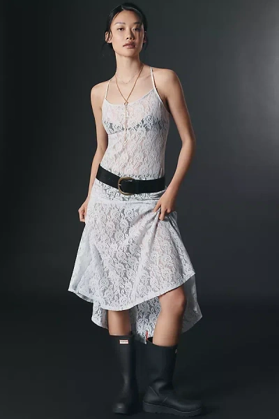 By Anthropologie Lace Godet Maxi Slip Dress