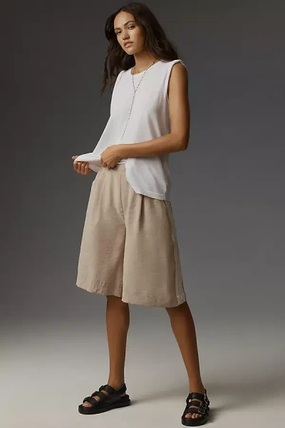 By Anthropologie Lace Side-stripe Shorts In White