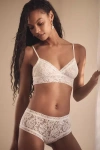 By Anthropologie Lace Triangle Bra In White