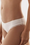 By Anthropologie Lace-trim Knit Briefs In White