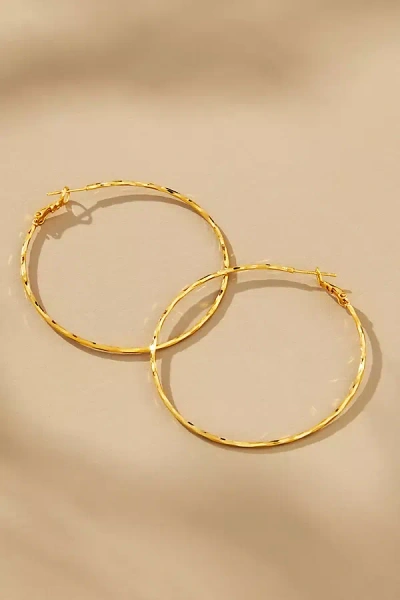 By Anthropologie Large Chase Hoop Earrings In Gold