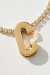 By Anthropologie Large Crystal Monogram Necklace