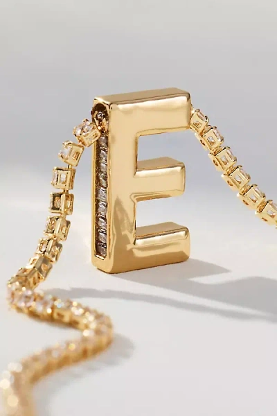 By Anthropologie Large Crystal Monogram Necklace