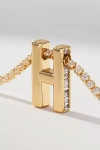 By Anthropologie Large Crystal Monogram Necklace