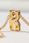 By Anthropologie Large Crystal Monogram Necklace