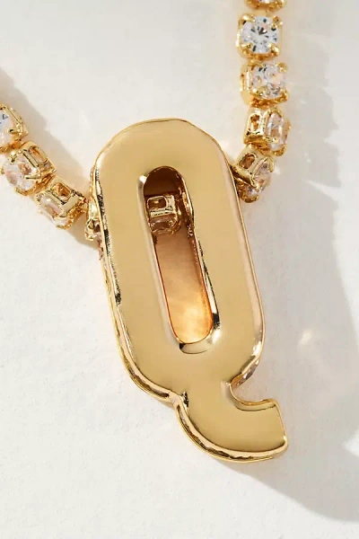 By Anthropologie Large Crystal Monogram Necklace