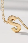 By Anthropologie Large Crystal Monogram Necklace
