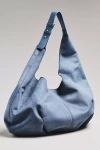 By Anthropologie Large Faux-suede Slouchy Tote In Blue
