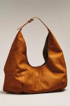 By Anthropologie Large Faux-suede Slouchy Tote In Sand