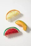 BY ANTHROPOLOGIE LARGE FRUIT HAIR CLAW CLIPS, SET OF 3
