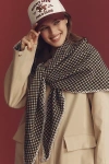 By Anthropologie Large Gingham Triangle Scarf In Multi