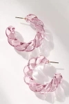 By Anthropologie Large Glass Rope Hoop Earrings