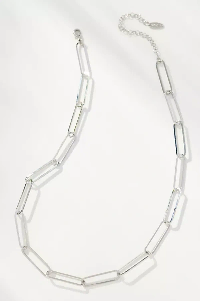 By Anthropologie Large Link Chain Necklace In Silver