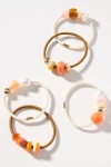 By Anthropologie Large Mixed Beaded Hair Ties, Set Of 5