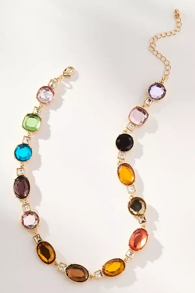 By Anthropologie Large Multicolor Stone Necklace