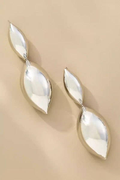 By Anthropologie Large Sculptural Drop Earrings In Silver