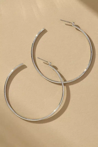 By Anthropologie Large Sparkle Hoop Earrings