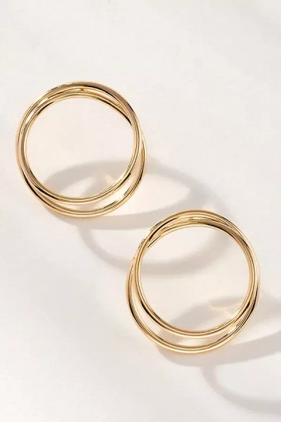 By Anthropologie Large Spiraled Circle Post Earrings