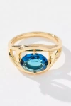 By Anthropologie Large Stone Cocktail Ring In Blue