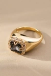 By Anthropologie Large Stone Ring In Black