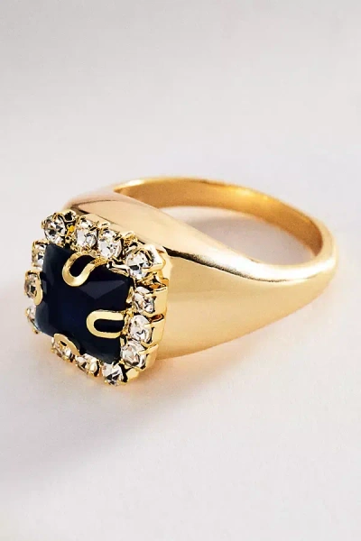 By Anthropologie Large Stone Ring In Gold