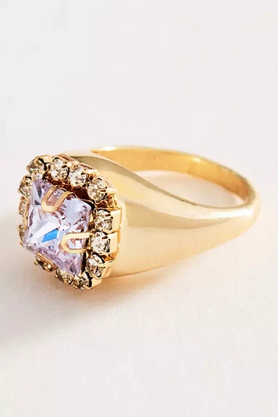 By Anthropologie Large Stone Ring In Gold