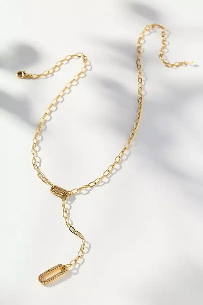 By Anthropologie Lariat Chain Necklace In Gold