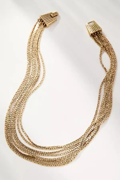By Anthropologie Layered Cascade Necklace In Gold