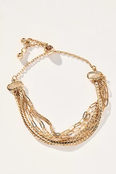 By Anthropologie Layered Chain Bracelet In Gold