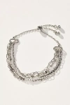 By Anthropologie Layered Chain Bracelet In Silver