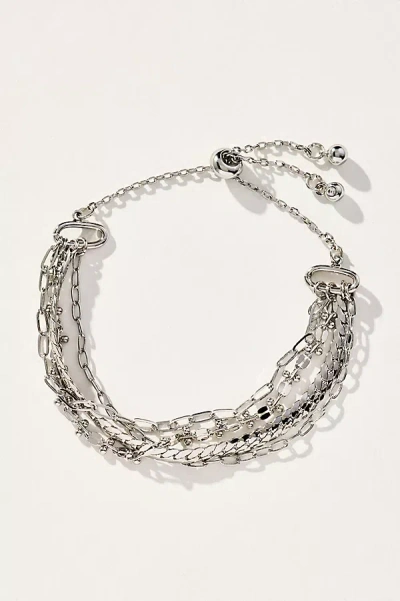 By Anthropologie Layered Chain Bracelet In Silver