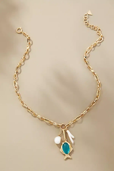 By Anthropologie Layered Charm Necklace In Gold